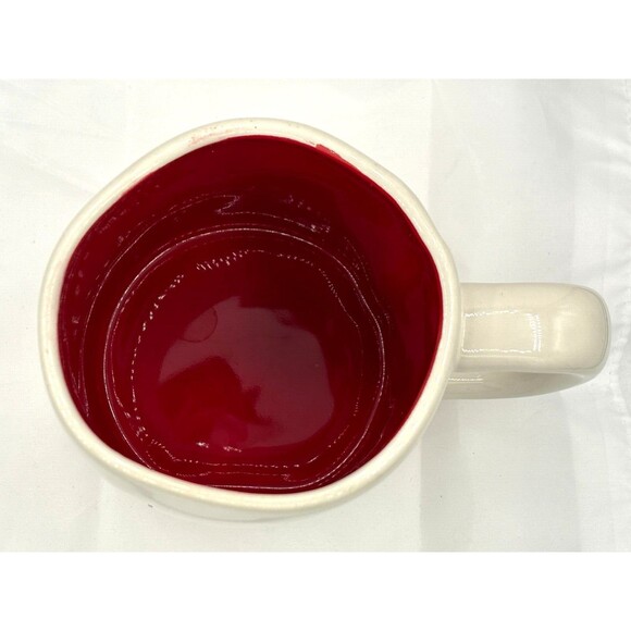 Rae Dunn LOVE Mug Ivory Hearts Valentines Love Artisan Collection Red Glazed New - Picture 7 of 14